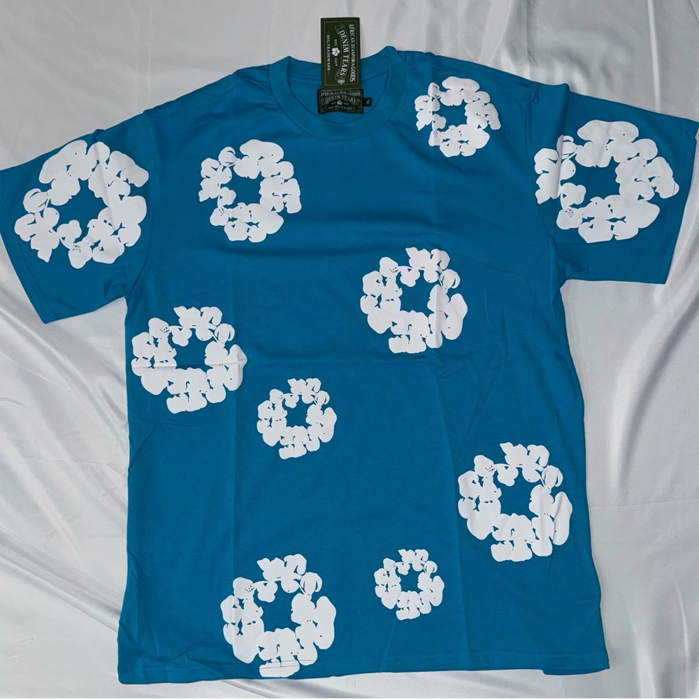 Denim Tears Shirt-Blue with White Size: XL